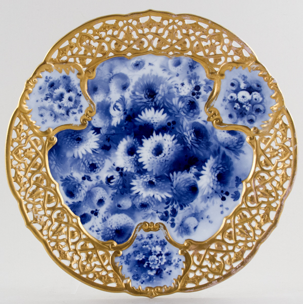 Plate pierced rim c1895